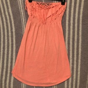 Empyre Orange Strapless Sundress small